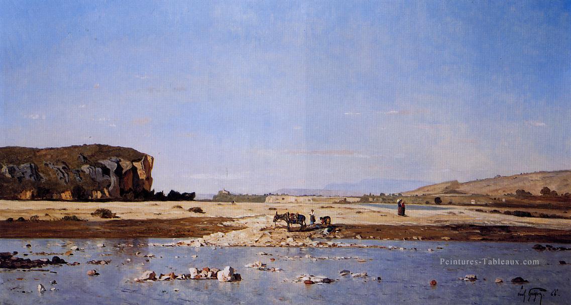 Scène sur le paysage de la Durance Paul Camille Guigou Peintures à l'huile